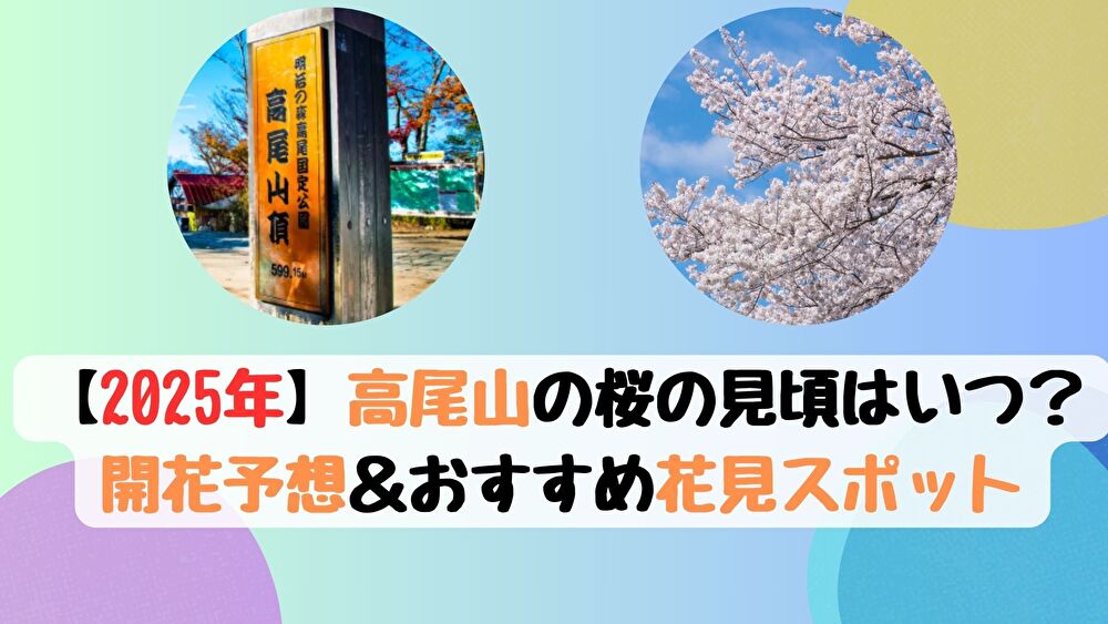 【2025年】高尾山の桜の見頃はいつ？開花予想＆おすすめ花見スポット