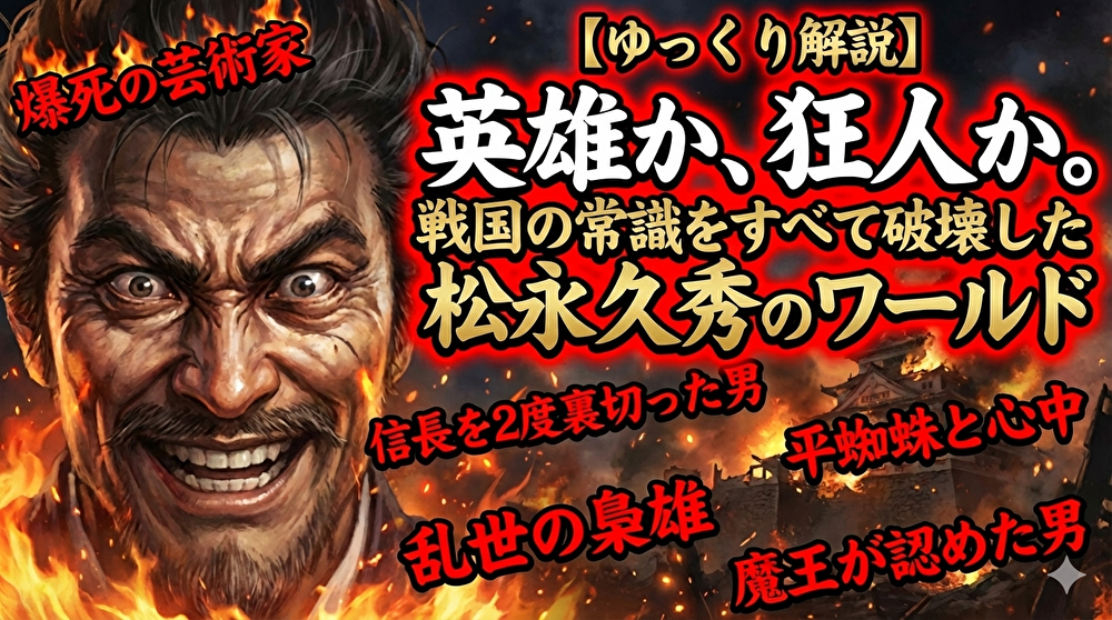 【ゆっくり解説】英雄か、狂人か。戦国の常識をすべて破壊した松永久秀のワールド