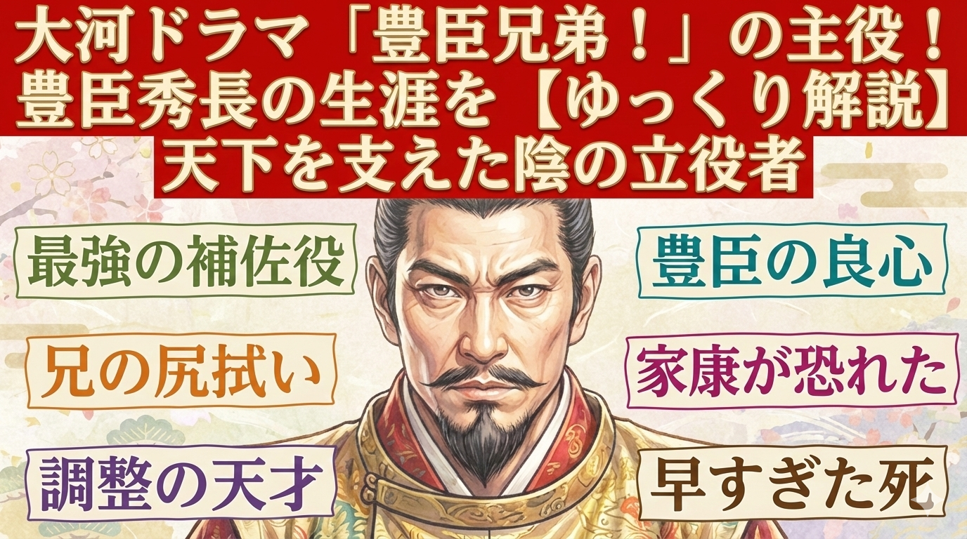 【2026大河ドラマ】豊臣兄弟！の主役「豊臣秀長」とは？秀吉を天下人にした最強の弟【予習】