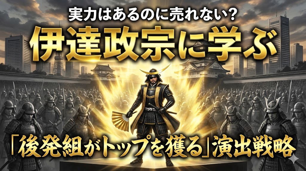 実力はあるのに売れない？伊達政宗に学ぶ「後発組がトップを獲る」演出戦略