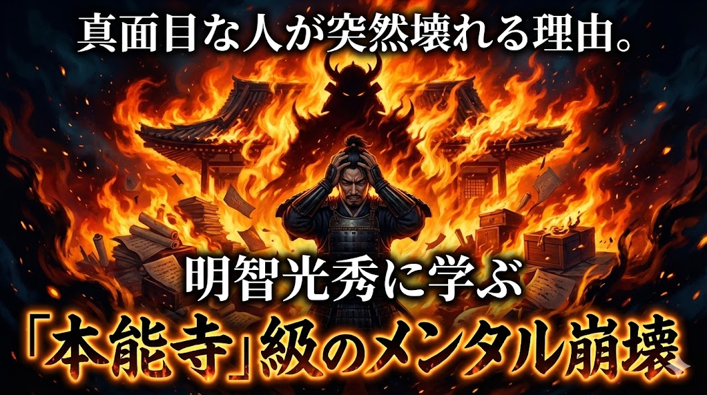 真面目な人が突然壊れる理由。明智光秀に学ぶ「本能寺」級のメンタル崩壊