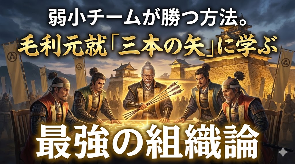 弱小チームが勝つ方法。毛利元就「三本の矢」に学ぶ最強の組織論