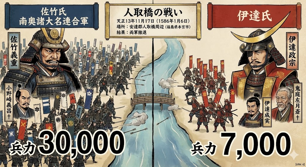 人取橋の戦い伊達政宗の右目・片倉小十郎の逸話が凄すぎる！秀吉も恐れた最強の家臣