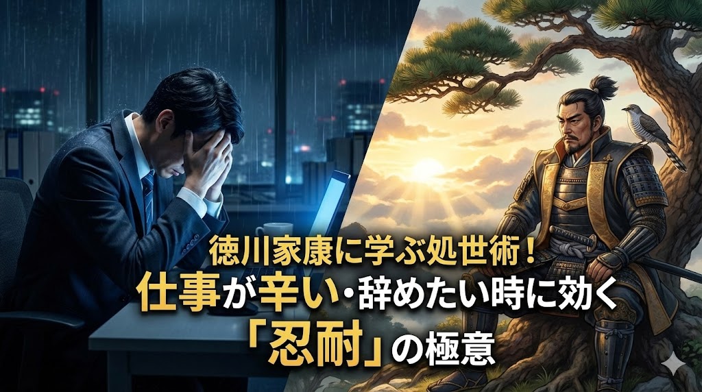 徳川家康に学ぶ処世術！仕事が辛い・辞めたい時に効く「忍耐」の極意