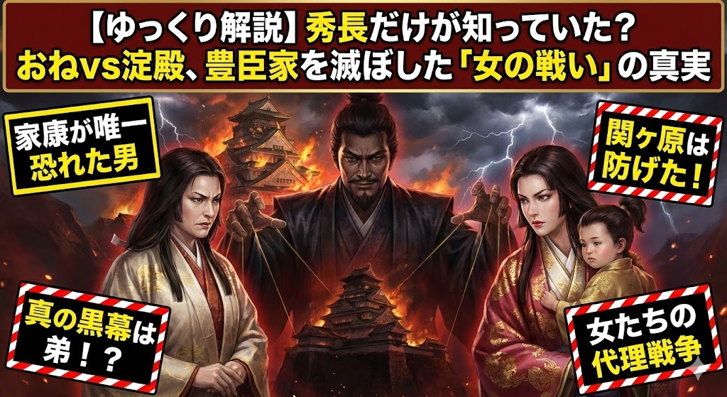 【豊臣秀長】おねと淀殿は不仲じゃなかった？豊臣家崩壊の真犯人と「女の戦い」の嘘