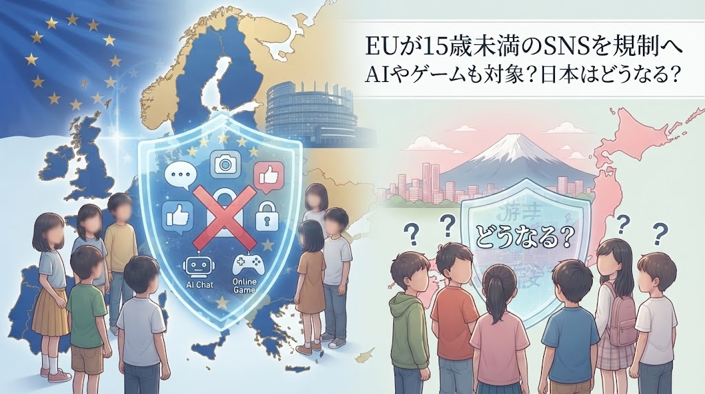 EUが15歳未満のSNSを規制へ｜AIやゲームも対象？日本はどうなる？