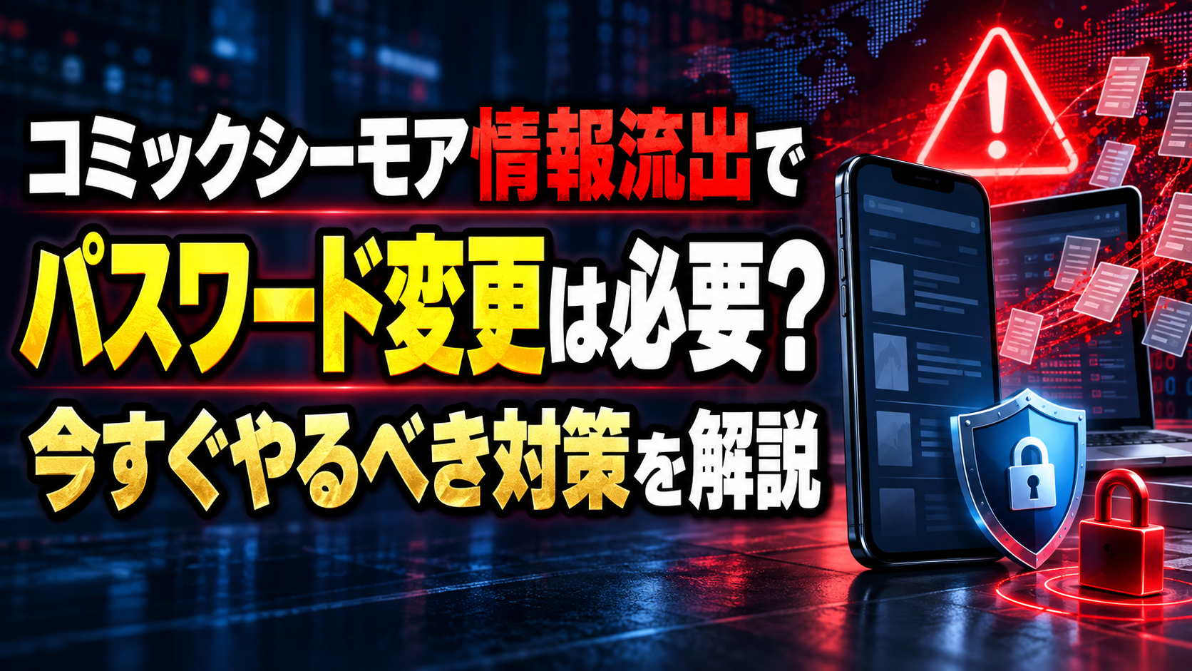 コミックシーモア情報流出でパスワード変更は必要？今すぐやるべき対策を解説