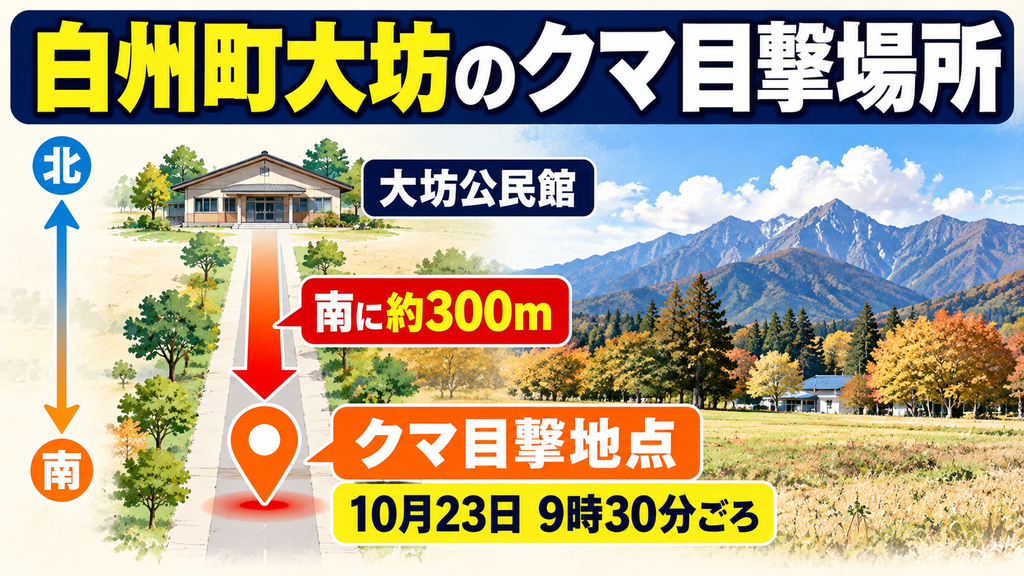 北杜市のクマ目撃場所はどこ？八ヶ岳薬用植物園と白州町大坊を地図で確認