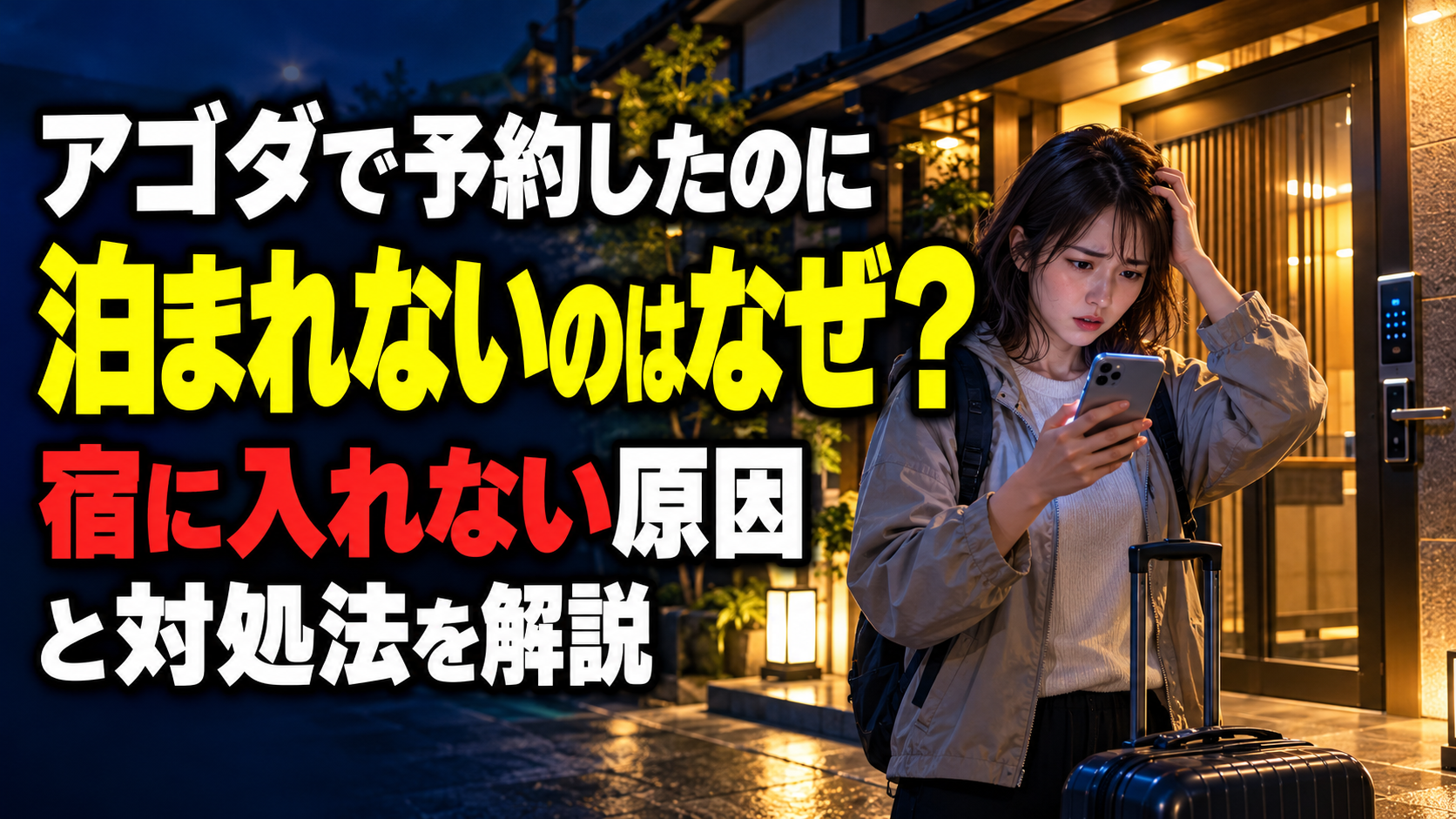 アゴダで予約したのに泊まれないのはなぜ？宿に入れない原因と対処法を解説